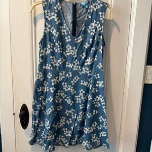 Draper James Blue Floral Love Circle Mini Dress - Size 12
